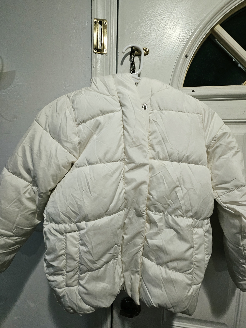 Old Navy Cream Quilted Puffer Jacket for Men